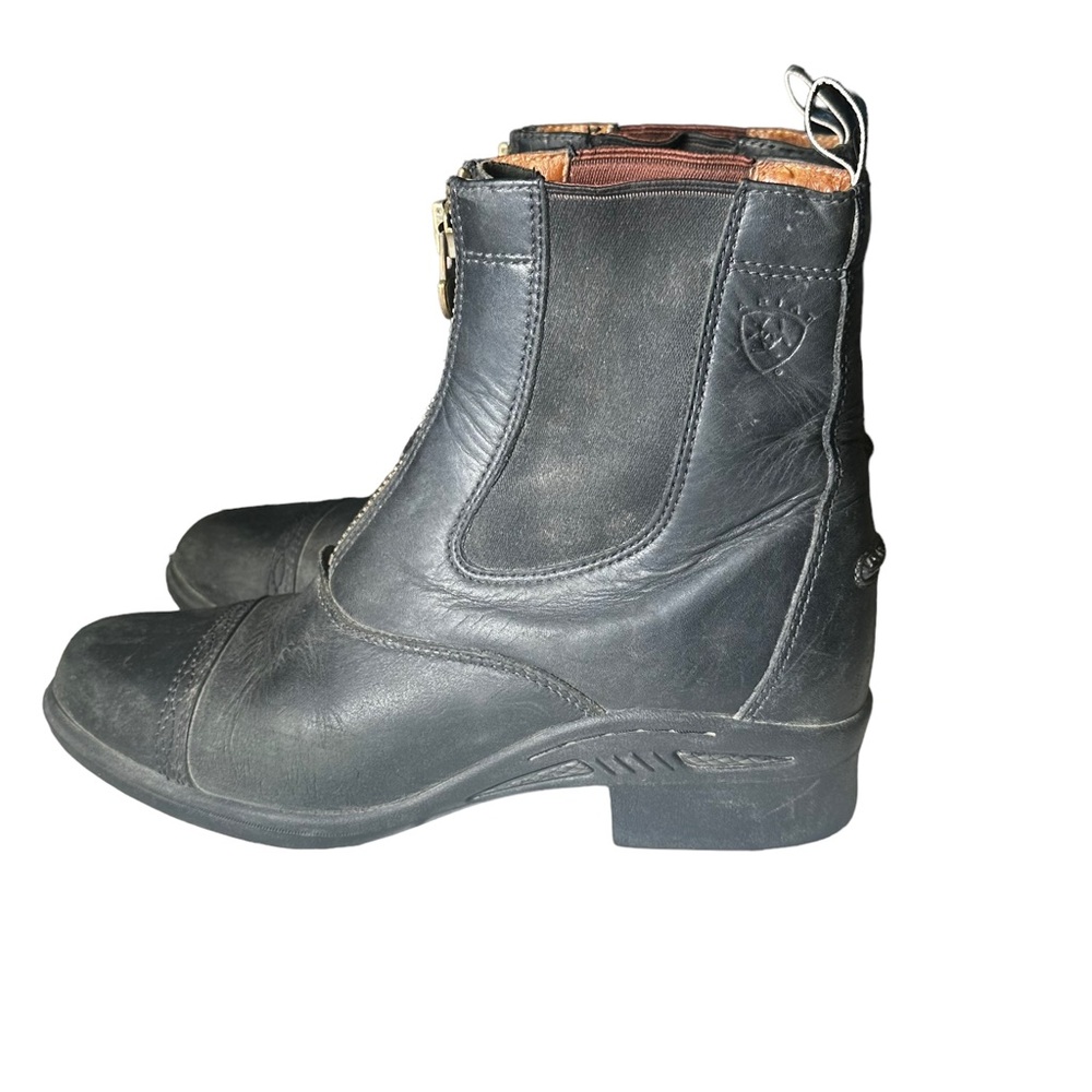 Ariat Devon Pro Cobalt XR Black Leather Front Zip Paddock Boot Women 8B